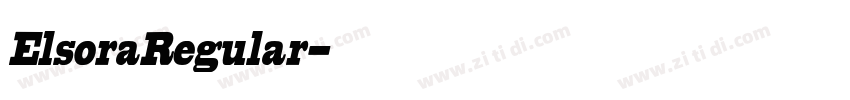 ElsoraRegular字体转换