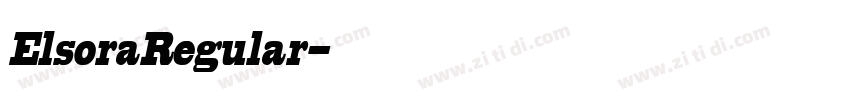 ElsoraRegular字体转换