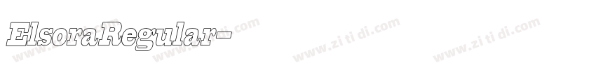 ElsoraRegular字体转换