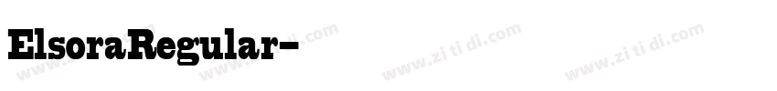 ElsoraRegular字体转换