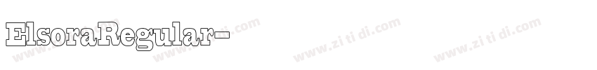 ElsoraRegular字体转换