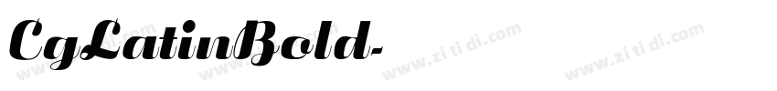 CgLatinBold字体转换