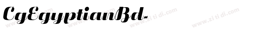 CgEgyptianBd字体转换