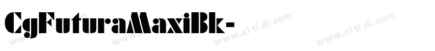 CgFuturaMaxiBk字体转换