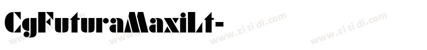 CgFuturaMaxiLt字体转换