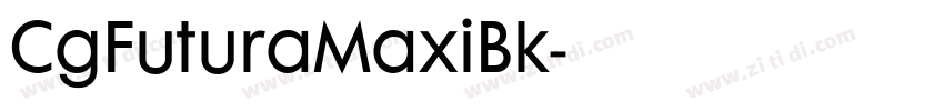 CgFuturaMaxiBk字体转换