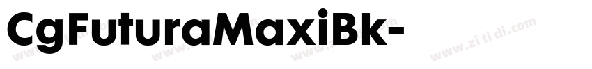 CgFuturaMaxiBk字体转换