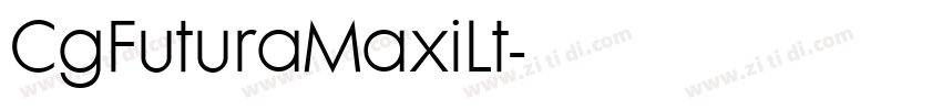 CgFuturaMaxiLt字体转换