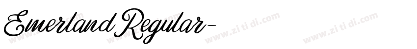 EmerlandRegular字体转换