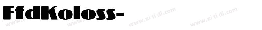 FfdKoloss字体转换