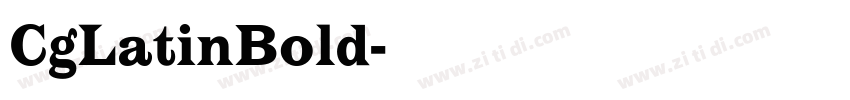 CgLatinBold字体转换