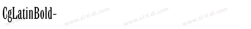 CgLatinBold字体转换