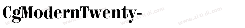 CgModernTwenty字体转换