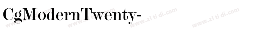 CgModernTwenty字体转换