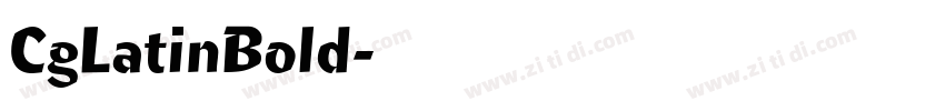 CgLatinBold字体转换