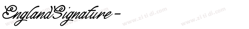 EnglandSignature字体转换