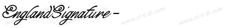 EnglandSignature字体转换