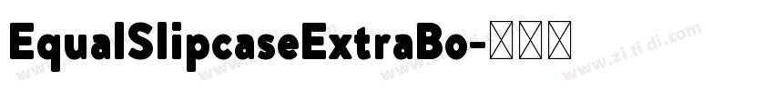 EqualSlipcaseExtraBo字体转换