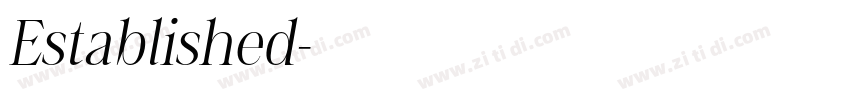 Established字体转换