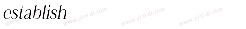 establish字体转换