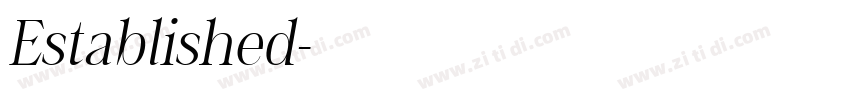 Established字体转换