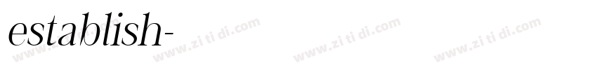 establish字体转换