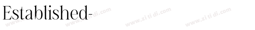 Established字体转换