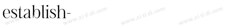 establish字体转换