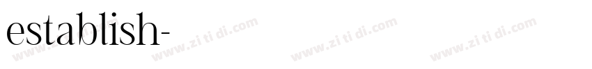 establish字体转换
