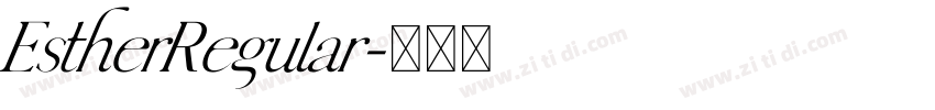 EstherRegular字体转换