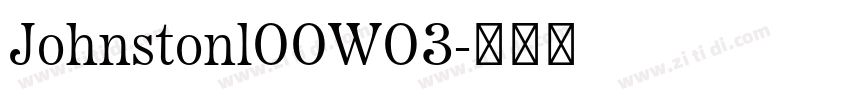 Johnstonl00W03字体转换