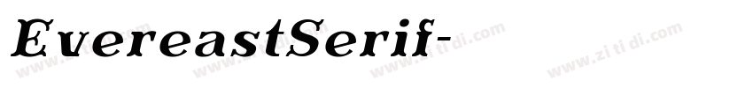 EvereastSerif字体转换