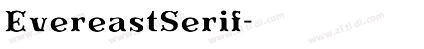 EvereastSerif字体转换