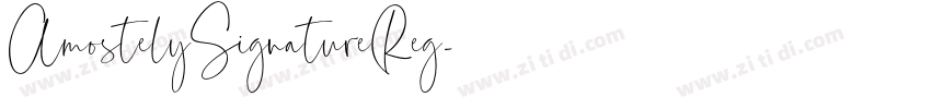 AmostelySignatureReg字体转换