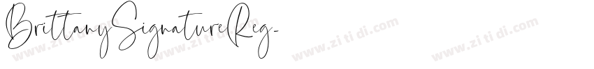 BrittanySignatureReg字体转换