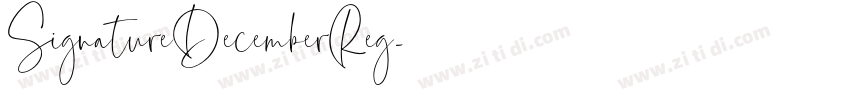 SignatureDecemberReg字体转换