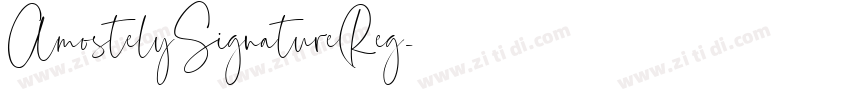 AmostelySignatureReg字体转换