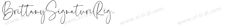 BrittanySignatureReg字体转换