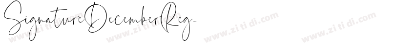 SignatureDecemberReg字体转换