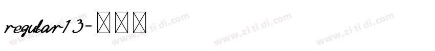 regular13字体转换