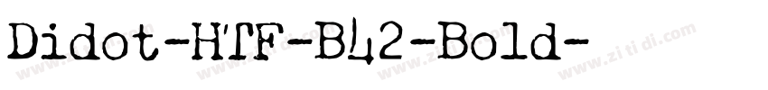 Didot-HTF-B42-Bold字体转换