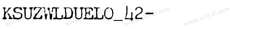 KSUZWLDUEL0_42字体转换
