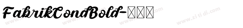 FabrikCondBold字体转换