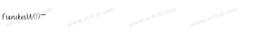 FranckerW07字体转换