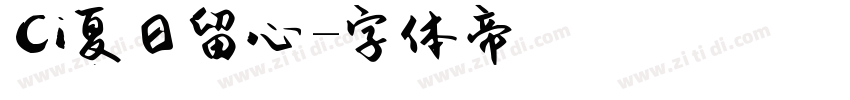 Ci夏日留心字体转换