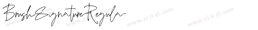 BrushSignatureRegula字体转换