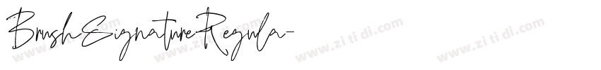BrushSignatureRegula字体转换