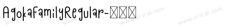AgokaFamilyRegular字体转换