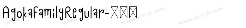 AgokaFamilyRegular字体转换