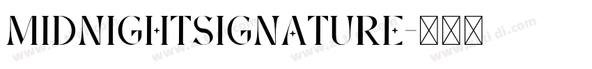 MidnightSignature字体转换
